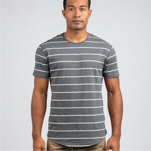 BYLT Lux Drop-Cut Short Sleeve Stripe Workout Tee Medium